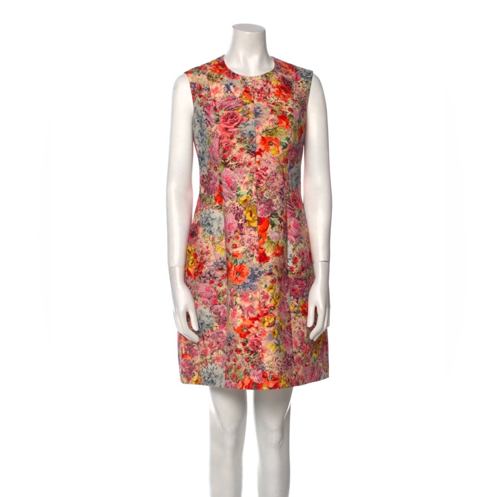 Valentino wool & silk flower dress Sz S